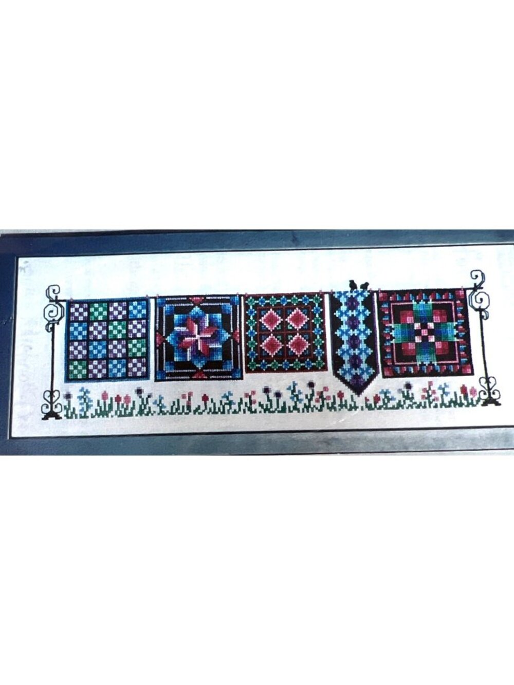 Parade Of Quilts Cross Stitch Pattern By Ursula Michael 16.25" X 6"